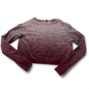 Boom Boom Jeans long sleeved gradient colors cropped workout top size L/XL